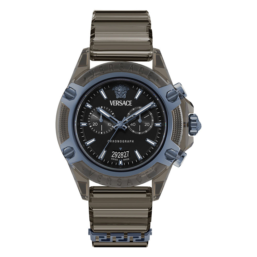 Versace Icon Active Chronograph 44mm Men's Black Sport Watch