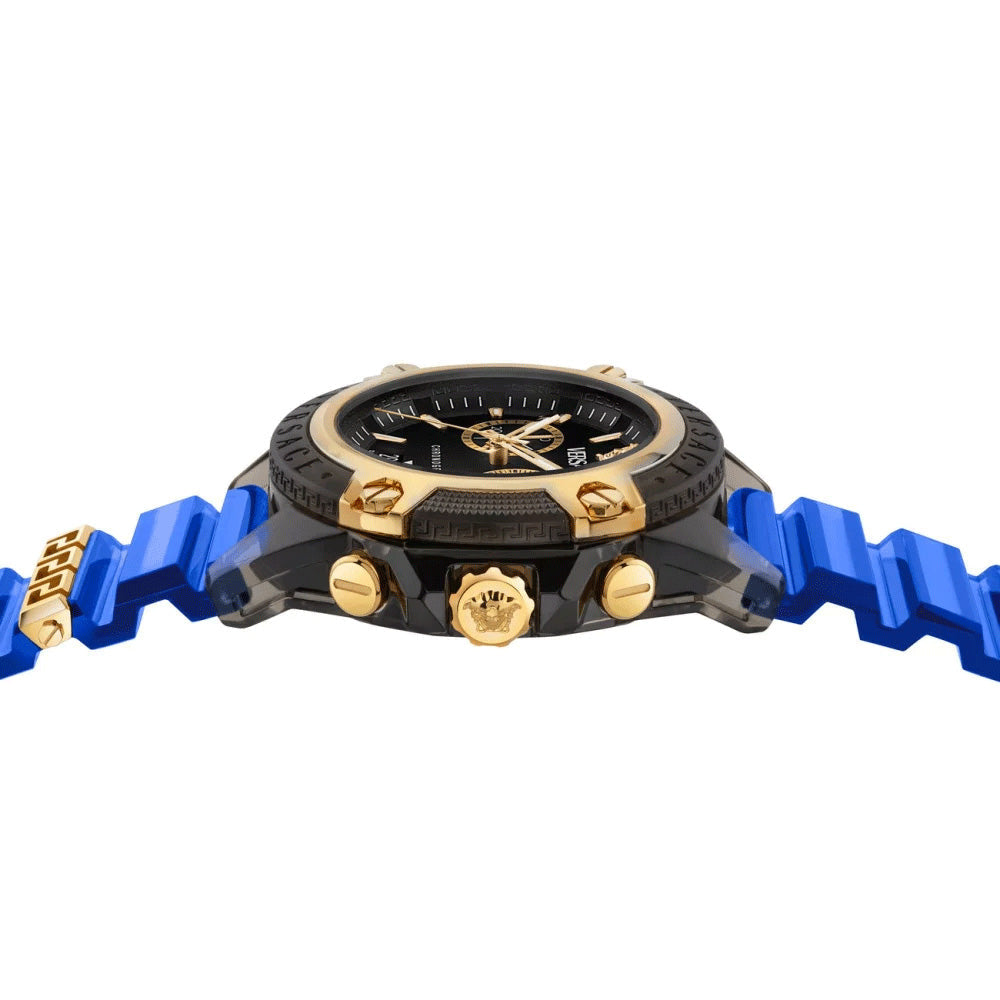 Versace Icon Active Chronograph 44mm Men's Blue Sport Watch