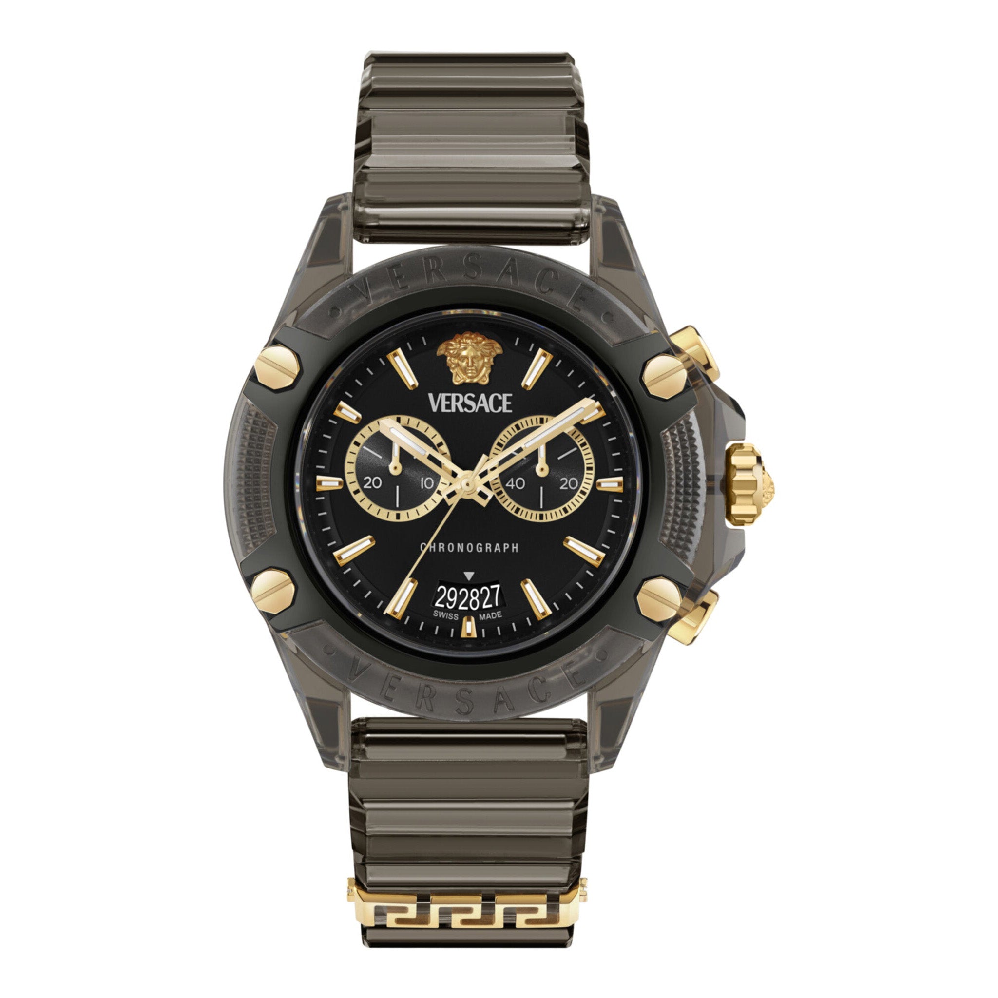 Versace Icon Active Chronograph 44mm Men's Black Sport Watch