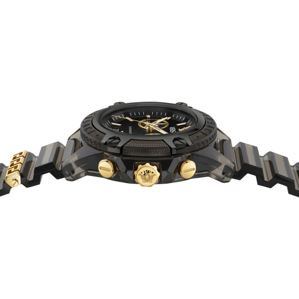 Versace Icon Active Chronograph 44mm Men's Black Sport Watch