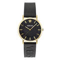 Versace Greca Slim Ladies' Black Gold Quartz Watch