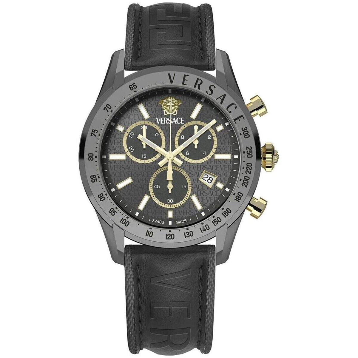 Versace Chrono Master Men's Grey Gold Quartz Watch