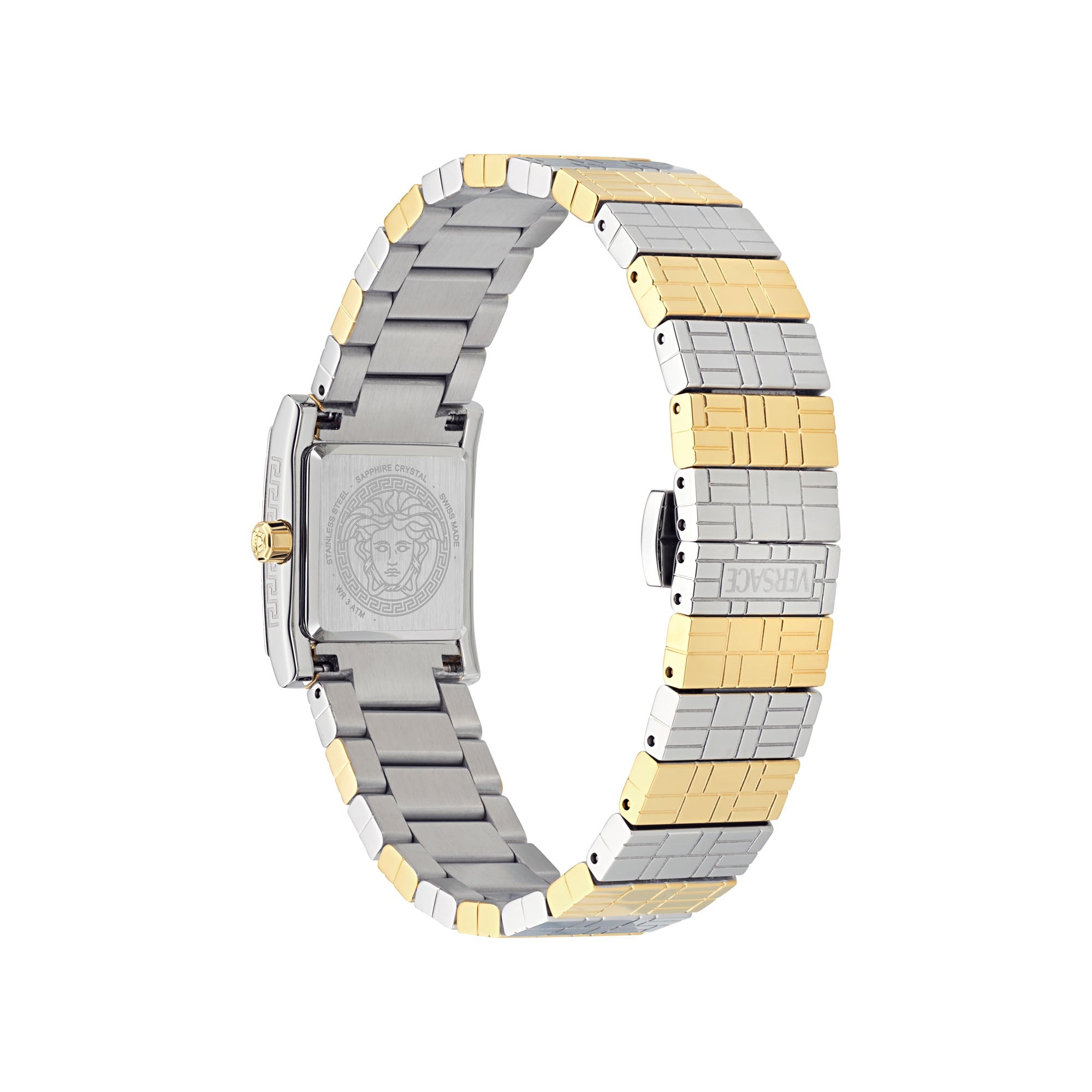 Versace Mosaic Ladies’ Gold Silver Diamond Watch