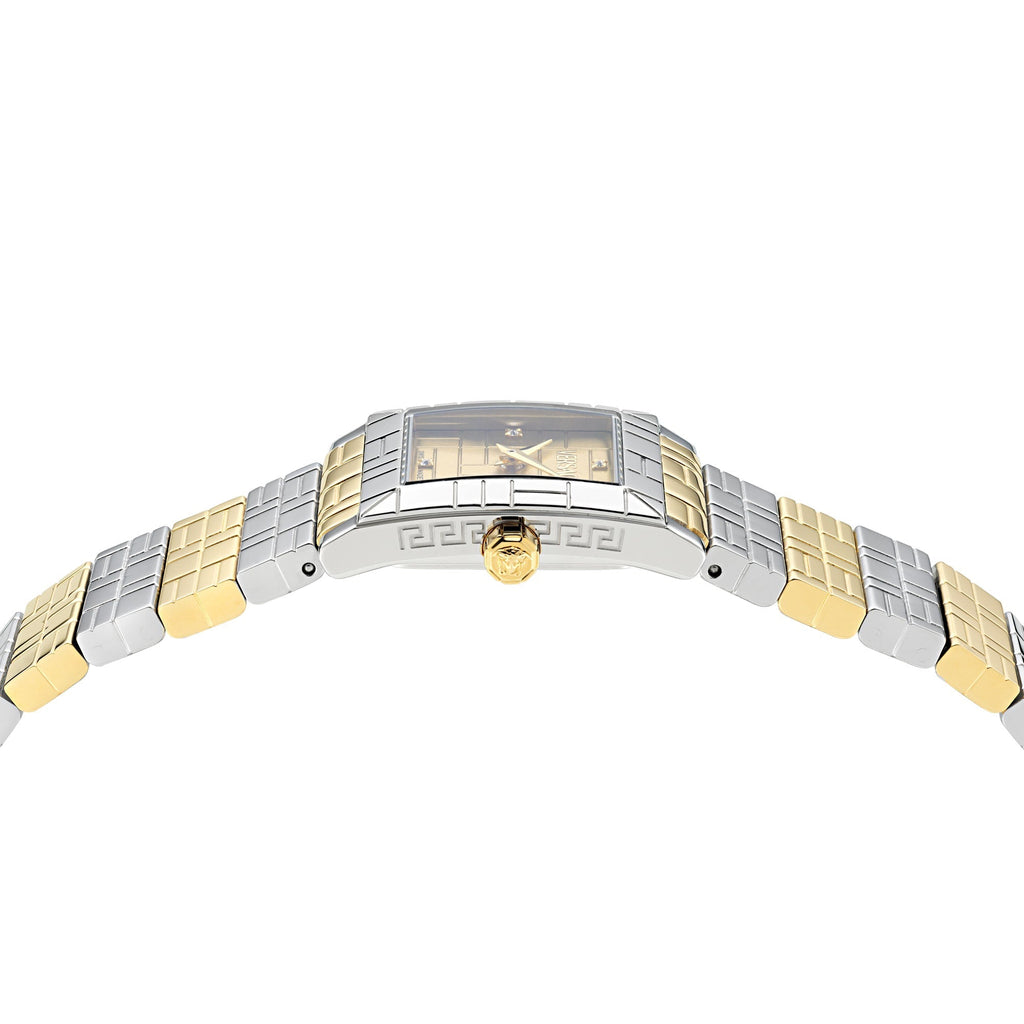 Versace Mosaic Ladies’ Gold Silver Diamond Watch