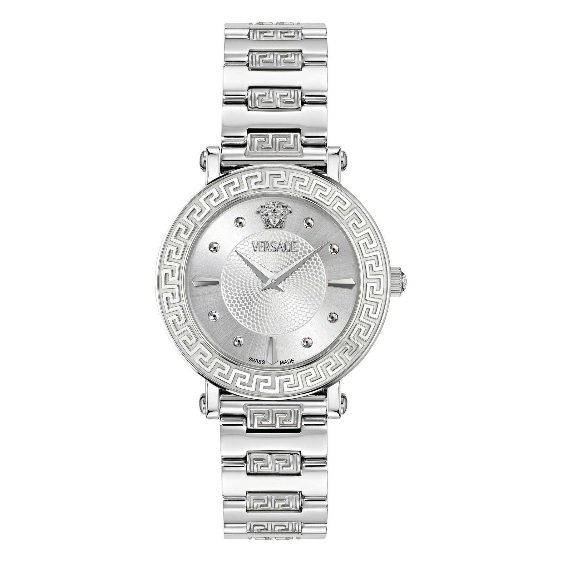 Versace Greca Sphere Ladies’ Silver Watch