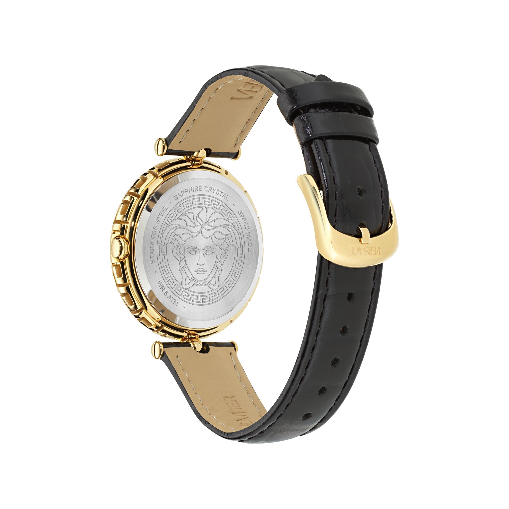 Versace Medusa Heritage Black Gold Quartz Ladies’ Watch