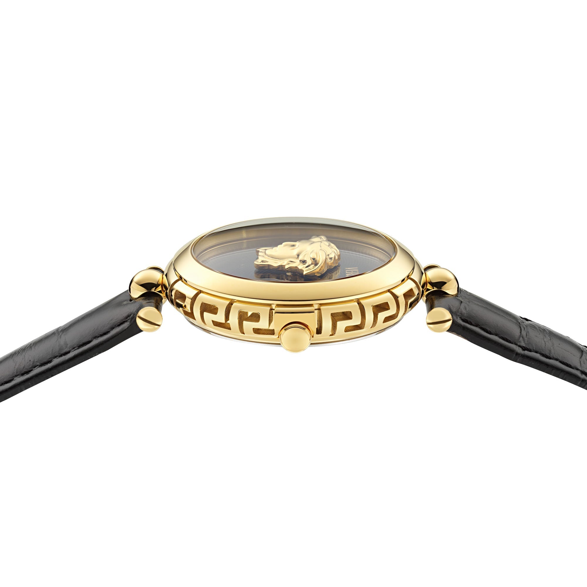 Versace Medusa Heritage Ladies’ Black Gold Quartz Watch
