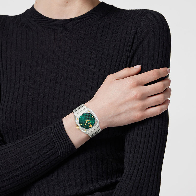 Versace Antares 35mm Classic Green Silver Ladies’ Watch