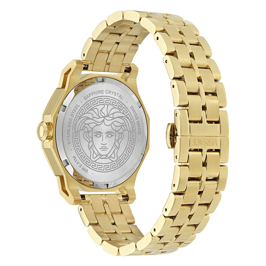 Versace Medusa Deco 43mm Black Gold Men’s Dress Watch