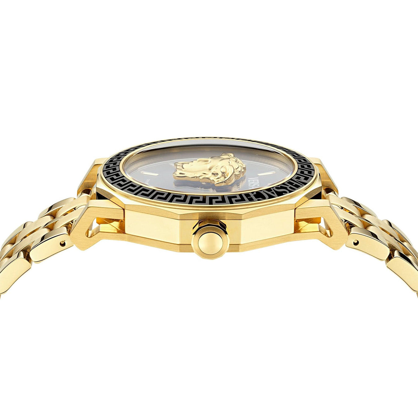 Versace Medusa Deco 43mm Black Gold Men’s Dress Watch