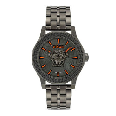 Versace Medusa Deco Men’s Grey Orange Watch