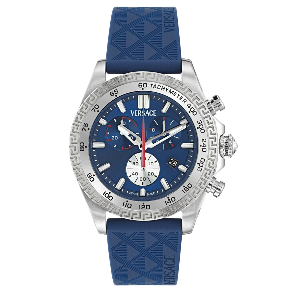 Versace Chrono X Men’s Silver Blue Watch