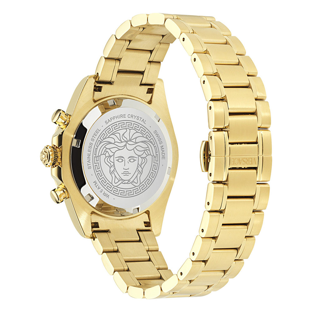 Versace Chrono X 44mm Chronograph Gold Dial Men’s Watch