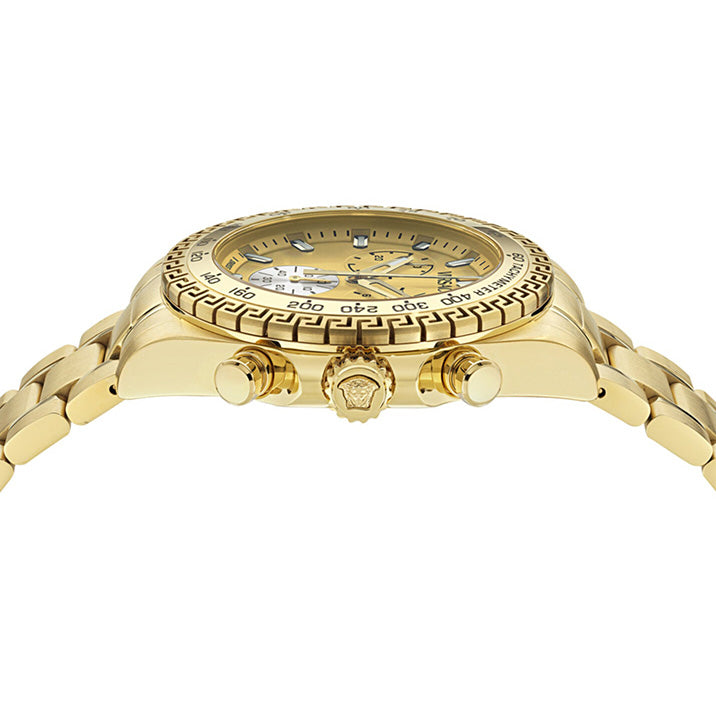 Versace Chrono X 44mm Chronograph Gold Dial Men’s Watch