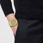 Versace Chrono X 44mm Chronograph Gold Dial Men’s Watch