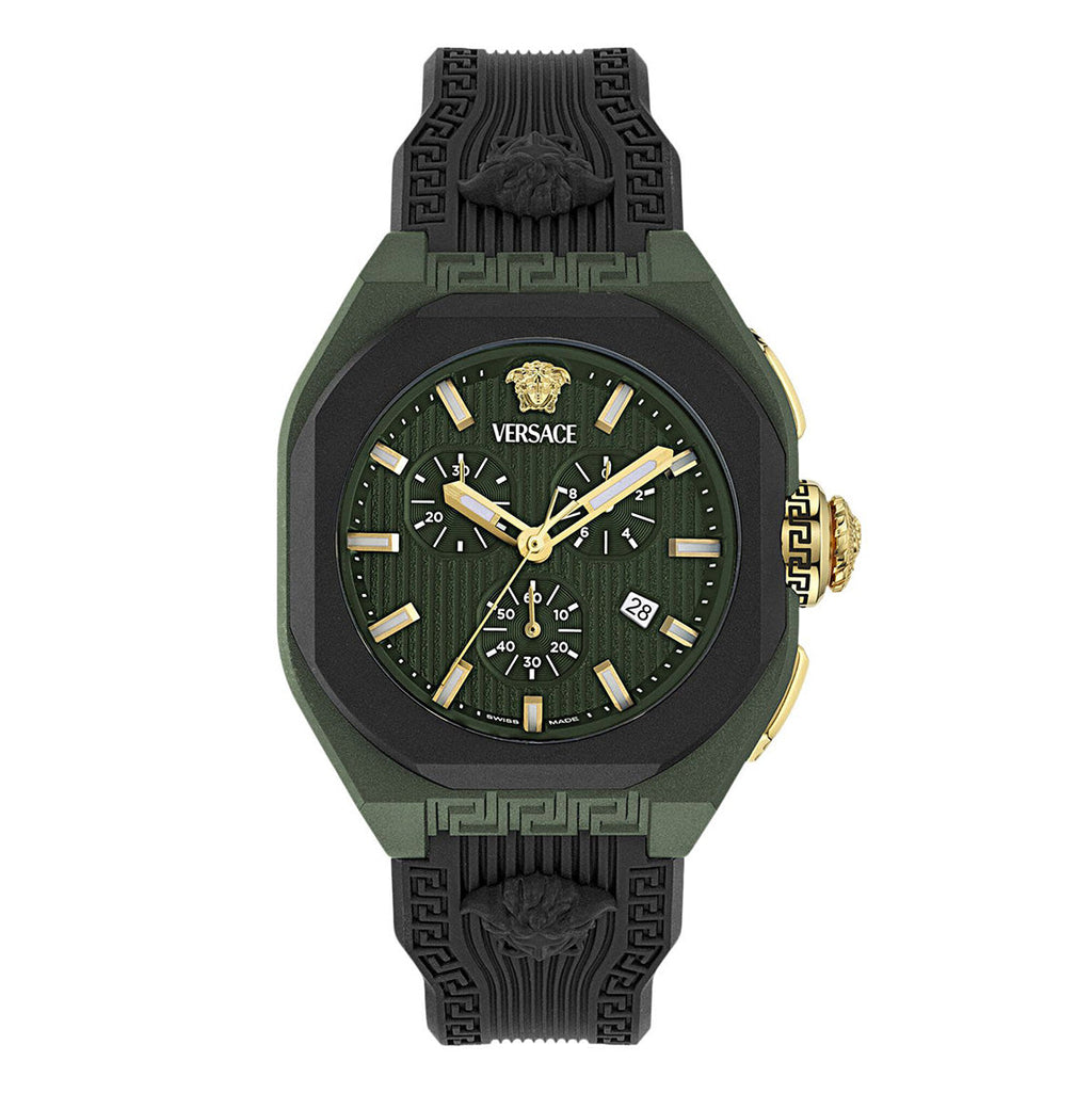 Versace V-Legend 44mm Green Men’s Chronograph Watch