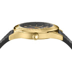 Versace V-Code GMT Men’s Black Gold Watch