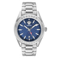 Versace V-Code GMT Blue Silver Men’s Watch