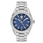Versace V-Code GMT Blue Silver Men’s Watch