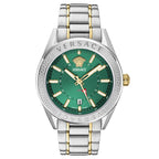 Versace V-Code GMT Men’s Green Two-Tone Watch