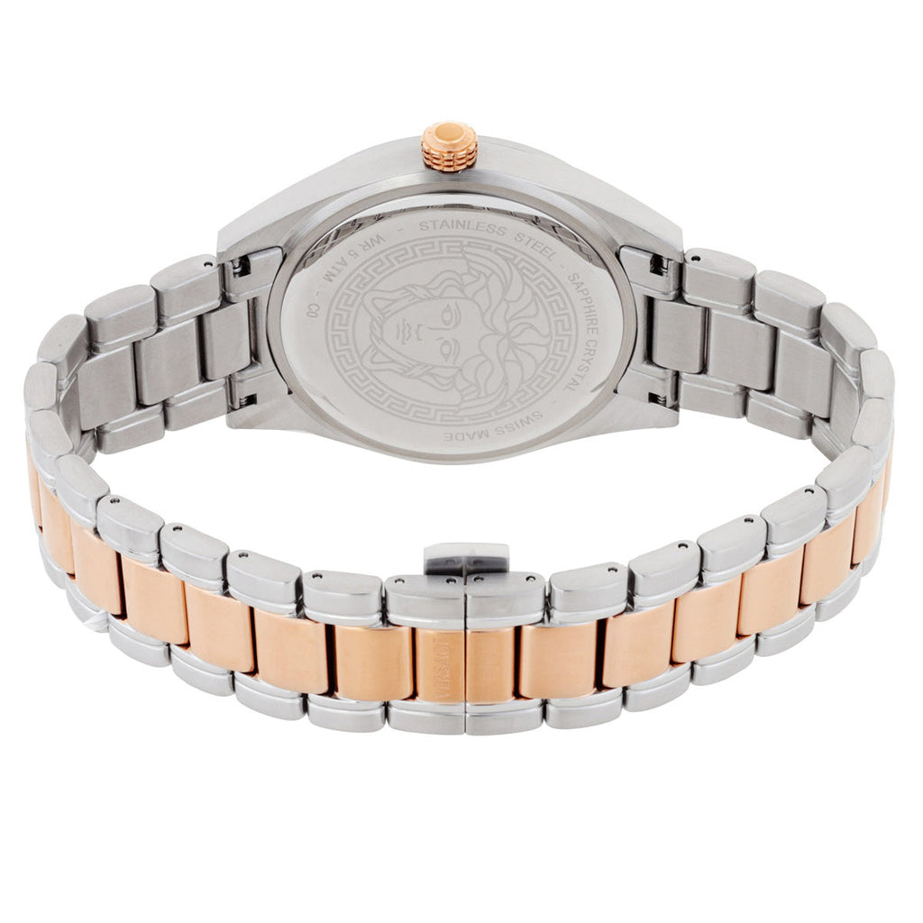 Versace V-Code GMT 42mm Black Two-Tone Men’s Dress Watch