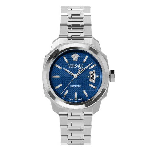 Versace Dylos Men's Blue Silver Automatic Watch