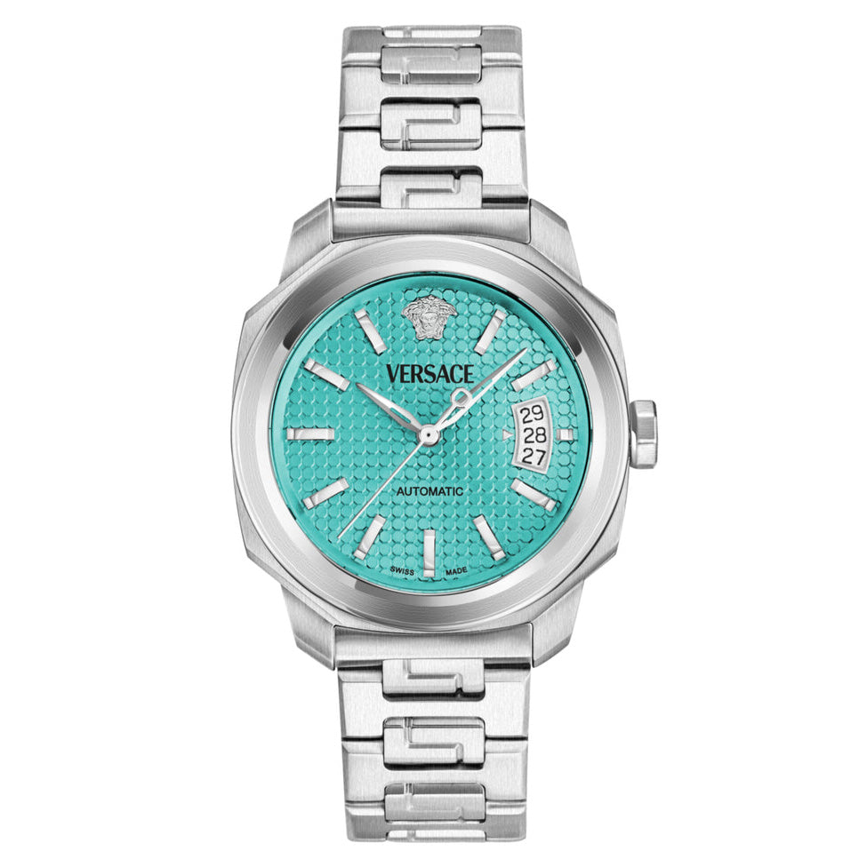 Versace Dylos Automatic Men's Turquoise Silver Watch