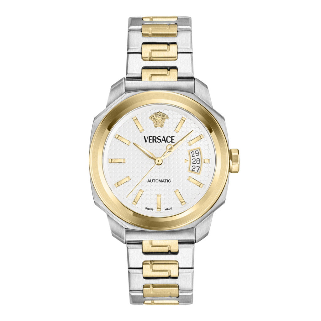 Versace Dylos Automatic Men's White Silver Gold Watch