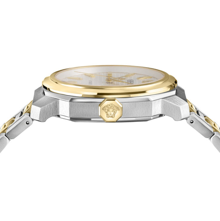 Versace Dylos Automatic Men's White Silver Gold Watch