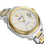 Versace Dylos Men's White Silver Gold Automatic Watch