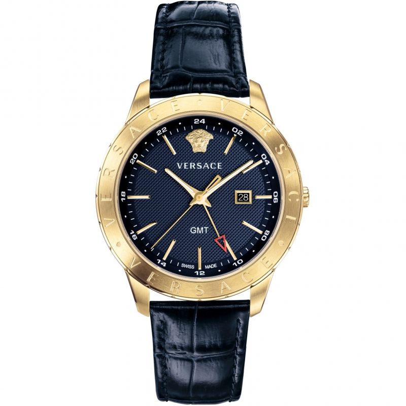 Versace Men's Watch Univers GMT Blue