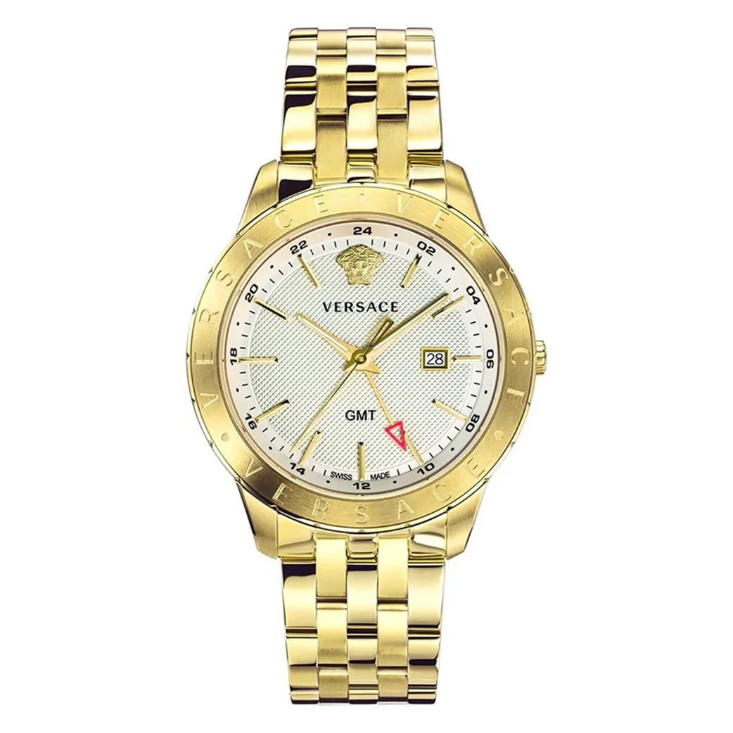 Versace Men's Watch Univers GMT Gold Bracelet