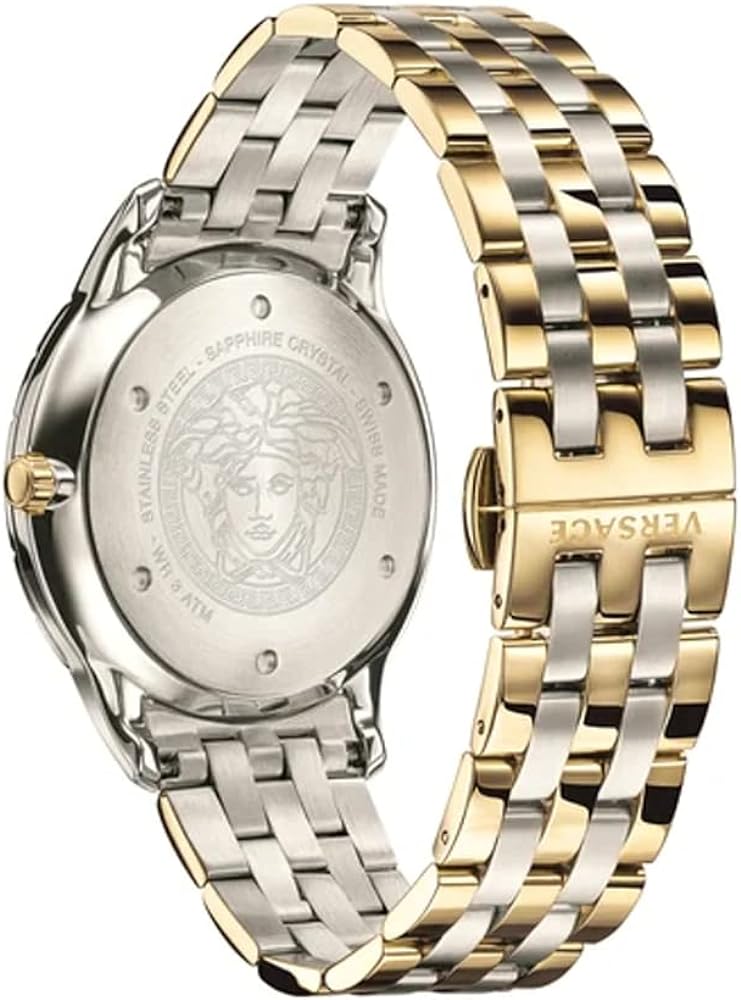 Versace Men's Watch Univers GMT Green Two-Tone Bracelet