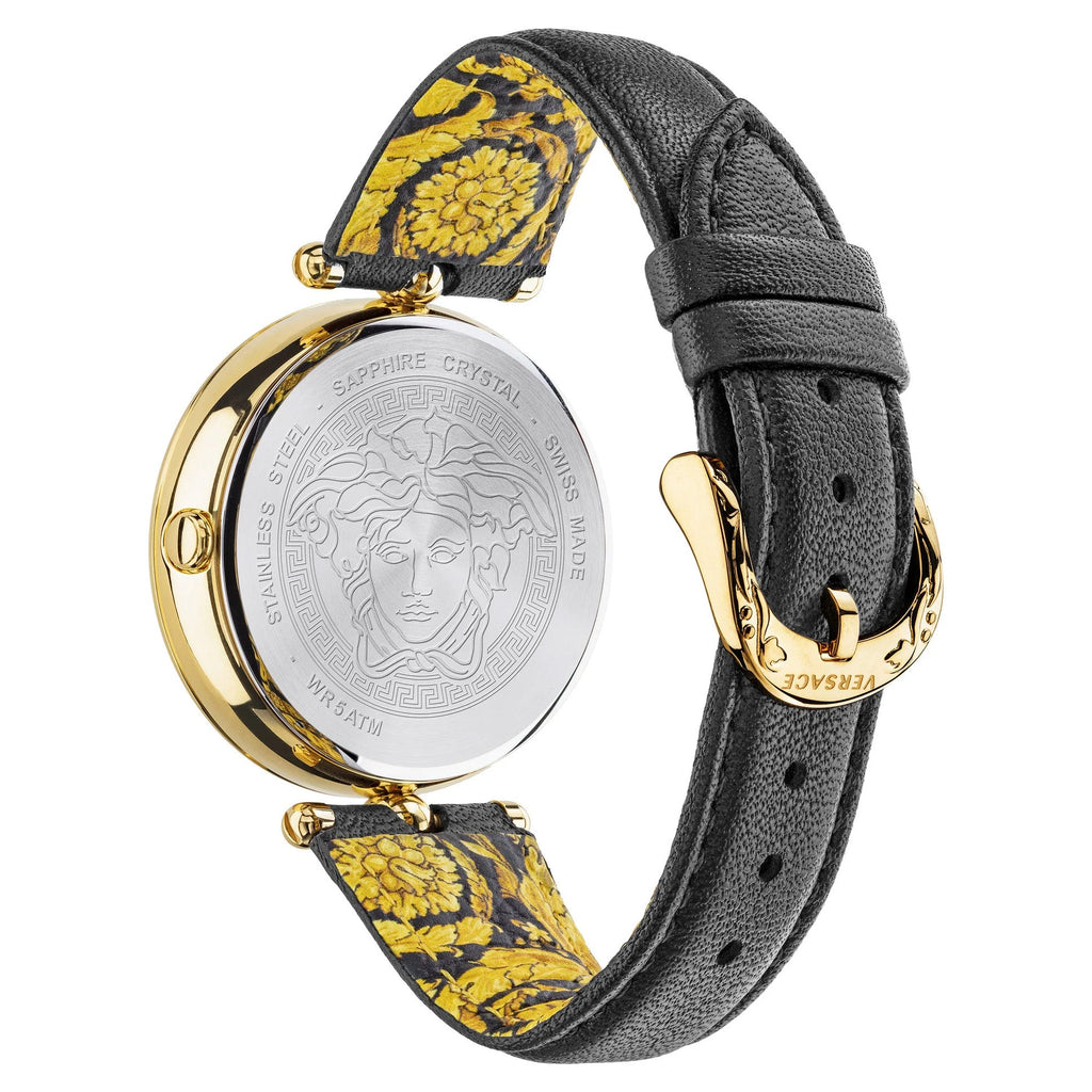Versace Palazzo Empire Barocco Ladies' Black Gold Watch