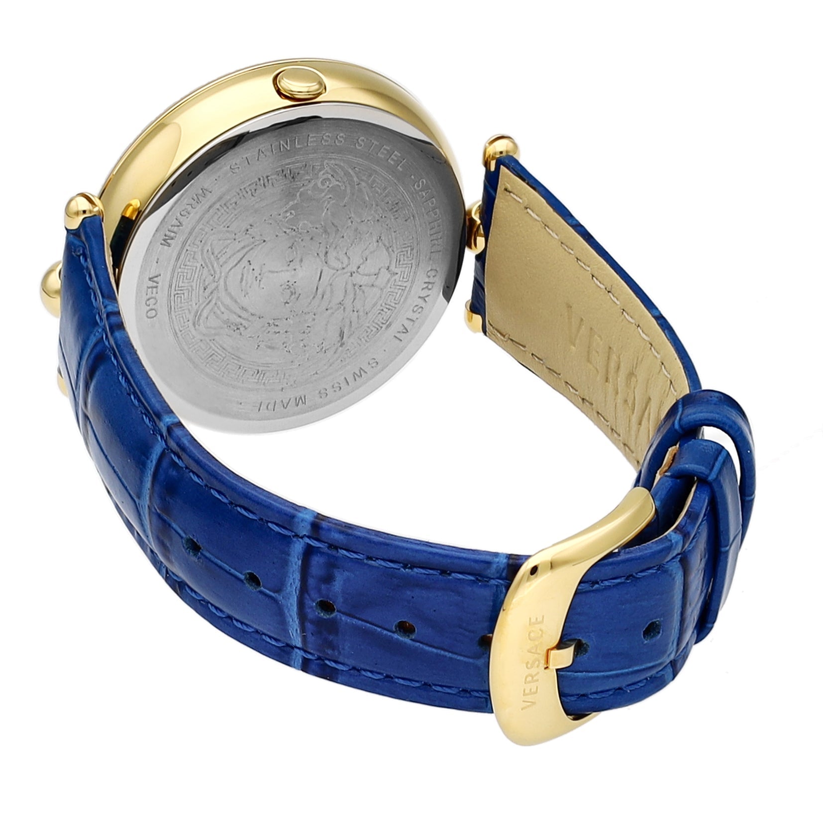 Versace Ladies Watch Palazzo Empire 39mm Blue Gold