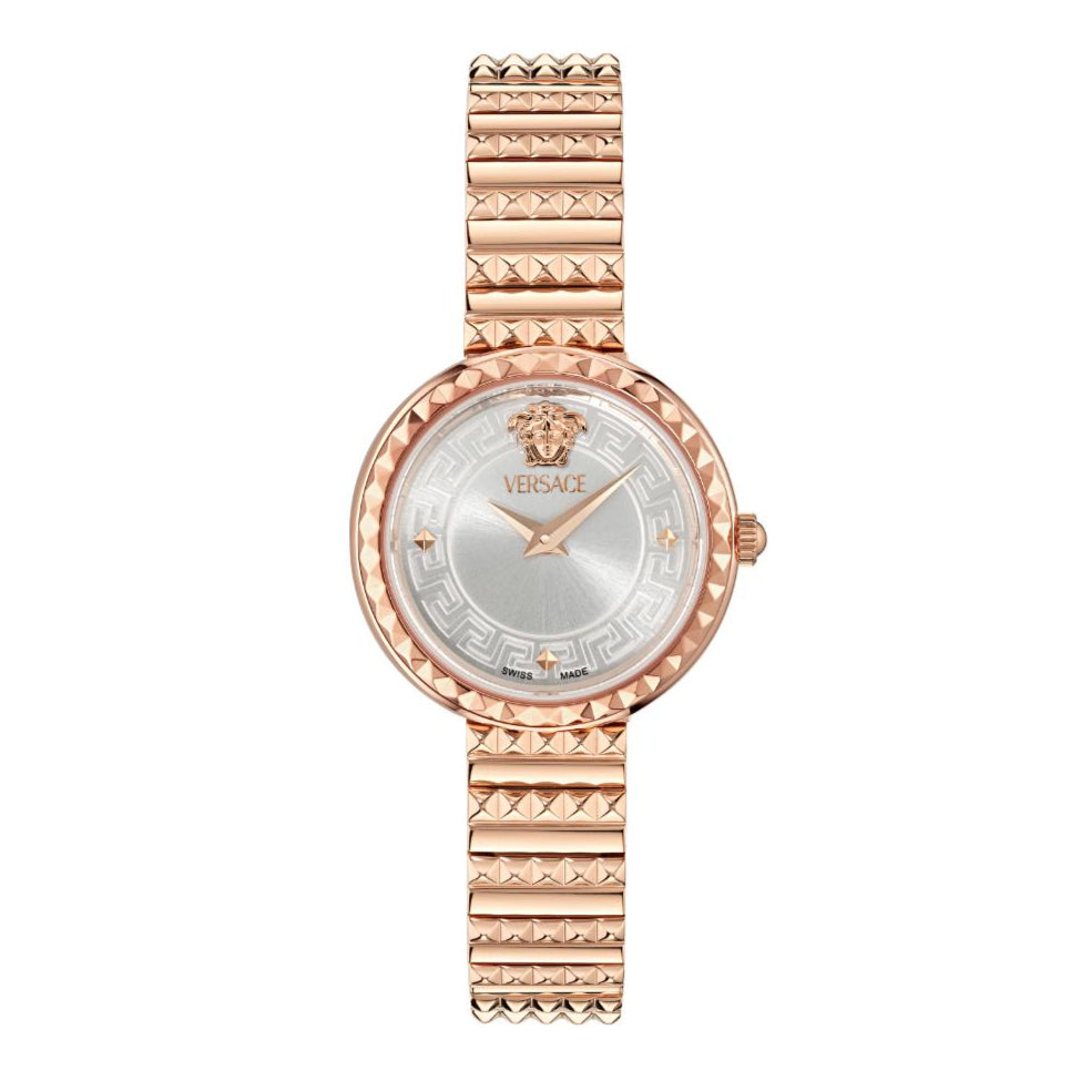 Versace Greca Goddess Petite Silver Rose Gold Ladies' Watch