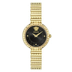 Versace Greca Goddess Petite Ladies' Black Gold Watch