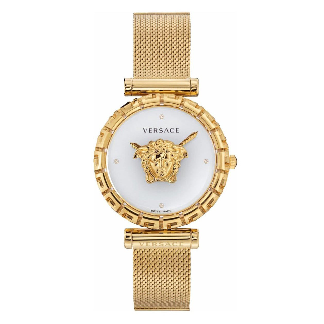 Versace Palazzo Empire Greca Diamond Ladies’ White Gold Watch