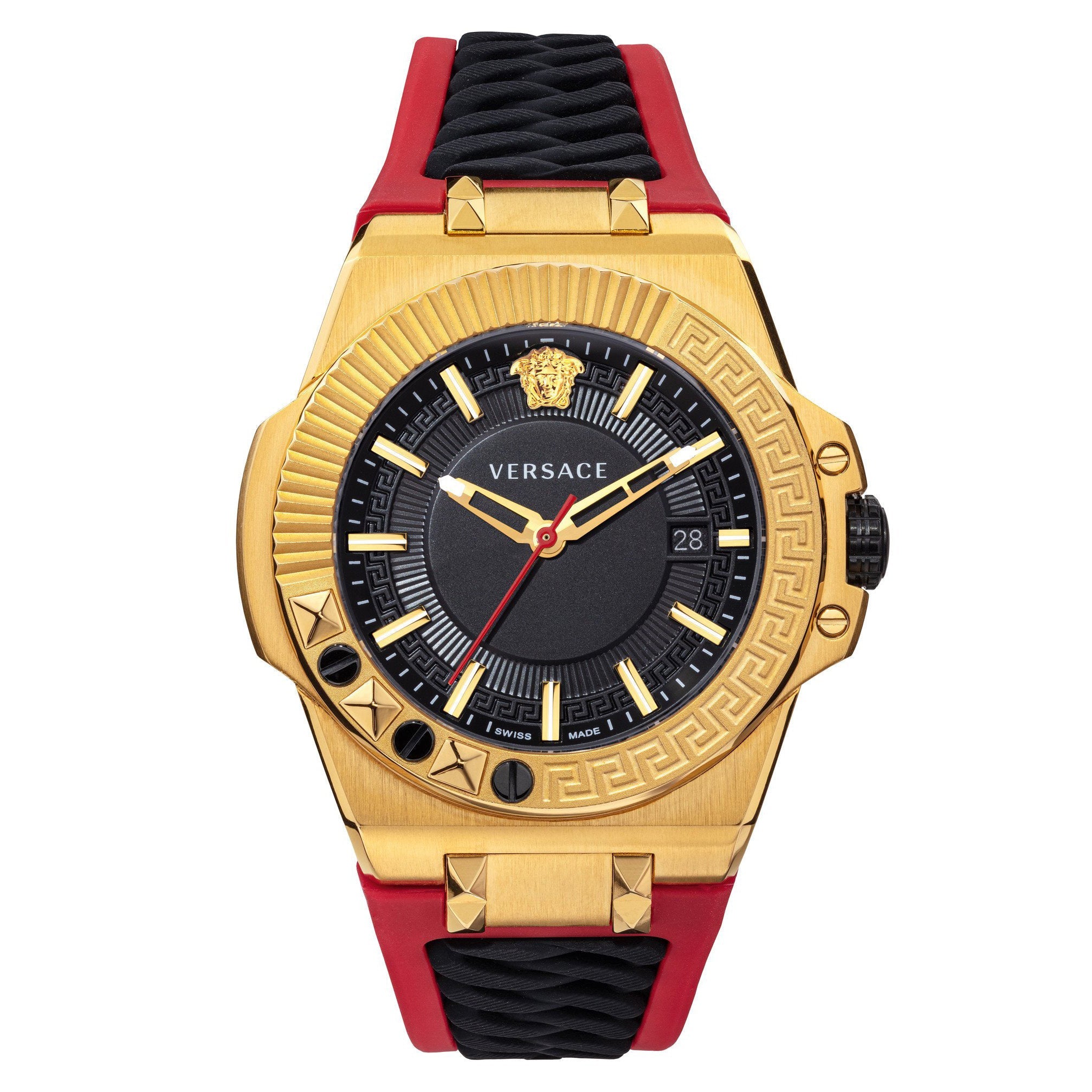 Versace Chain Reaction Quartz Men's Black Gold Watch