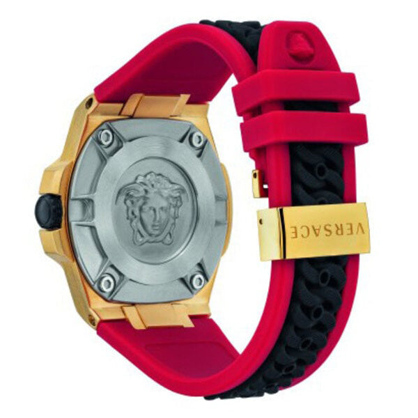 Versace Chain Reaction Men's Black Gold Quartz Watch