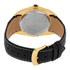 Versace V-Sport II 42mm Gold Case Black Leather Men's Watch