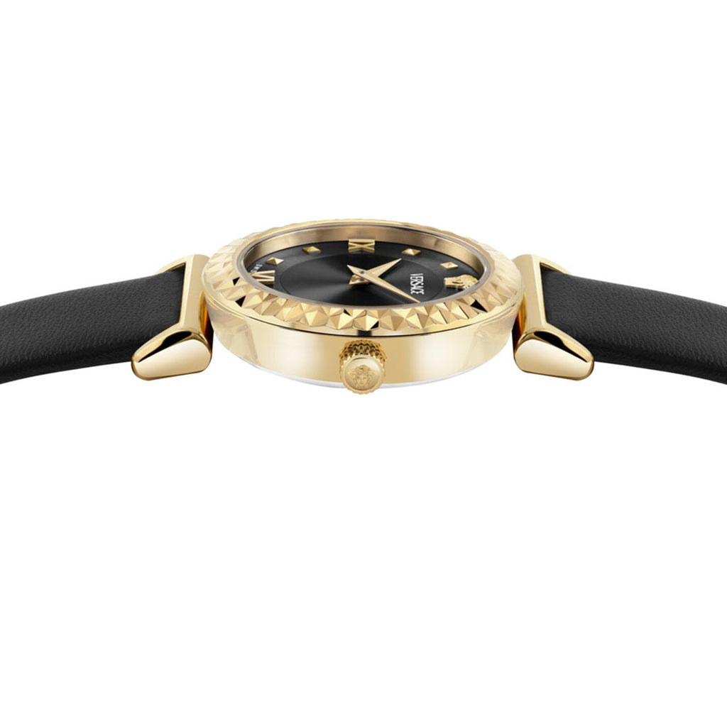 Versace Mini Vanity 27mm Black Dial Ladies Dress Watch