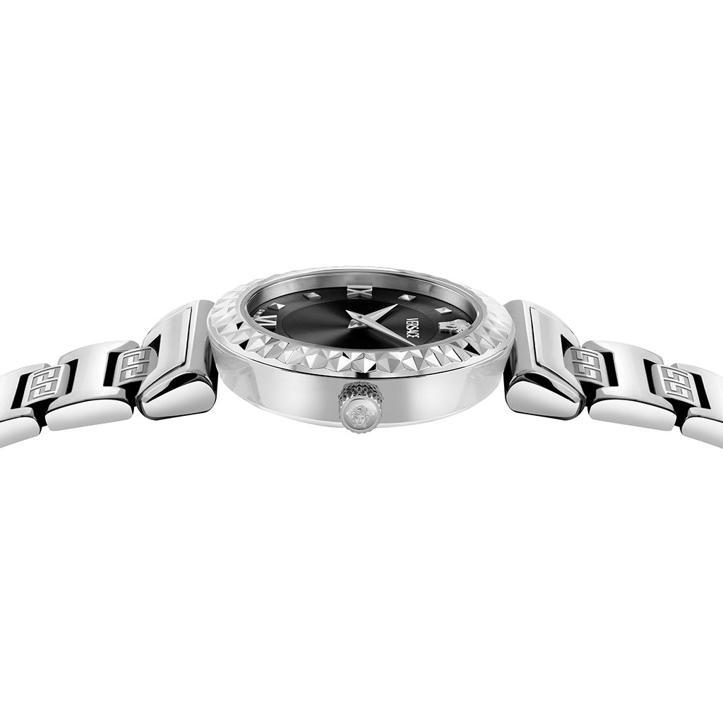 Versace Mini Vanity 27mm Black Dial Ladies Dress Watch