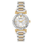 Versace Mini Vanity 27mm Silver Gold Dial Ladies Dress Watch