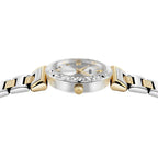 Versace Mini Vanity 27mm Silver Gold Dial Ladies Dress Watch