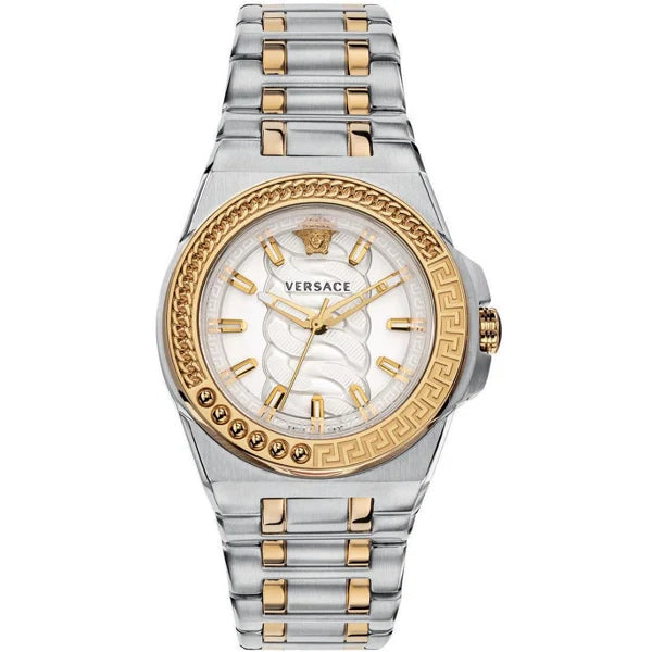 Versace Chain Reaction White Silver Watch