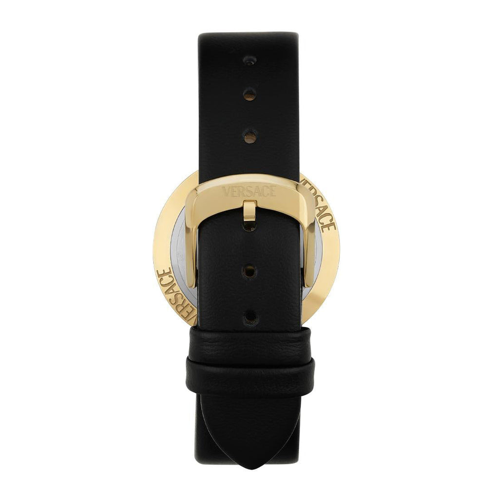 Versace Eon Restyling 33.5mm Ladies Black Leather Watch