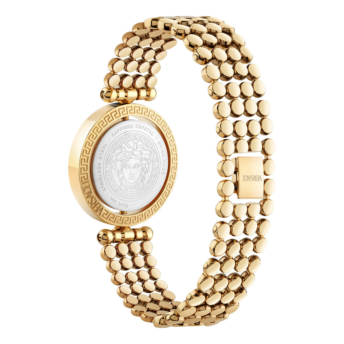 Versace Eon Restyling 33.5mm Ladies Silver Gold Dress Watch