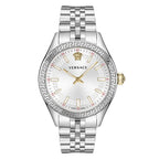 Versace Hellenyium 36mm White Dial Silver Ladies' Watch