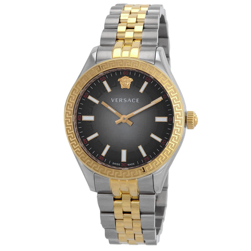 Versace Hellenyum Quartz Ladies' Grey Gold Watch